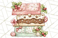 Pastel Candy Canes and Sweet Treats Clipart PNG, Pink Mint Product Image 5