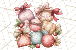 Pastel Candy Canes and Sweet Treats Clipart PNG, Pink Mint Product Image 5