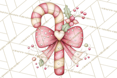 Pastel Candy Canes and Sweet Treats Clipart PNG, Pink Mint Product Image 2