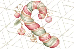 Pastel Candy Canes and Sweet Treats Clipart PNG, Pink Mint Product Image 5