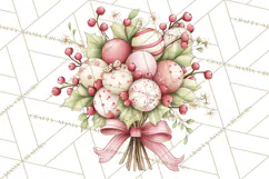 Pastel Candy Canes and Sweet Treats Clipart PNG, Pink Mint Product Image 4