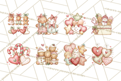 Pastel Candy Canes and Sweet Treats Clipart PNG, Pink Mint Product Image 6