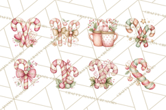 Pastel Candy Canes and Sweet Treats Clipart PNG, Pink Mint Product Image 8