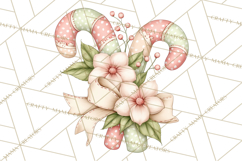 Pastel Candy Canes and Sweet Treats Clipart PNG, Pink Mint Product Image 5