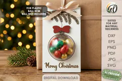 Christmas Candy Gift Tag Laser Cut. Merry Christmas SVG Product Image 1