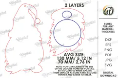 Christmas Candy Gift Tag Laser Cut. Santa Claus SVG Product Image 2