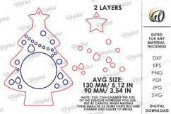 Christmas Candy Gift Tag Laser Cut. Christmas Tree SVG Product Image 2