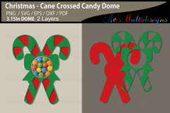 Cane crossed candy dome Product Image 1