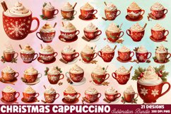 Christmas Cappuccino Clipart Bundle,  Christmas Cappuccino Clipart, Christmas Cappuccino Clipart Bundle, Christmas Cappuccino Watercolor, Watercolor Christmas Cappuccino, Christmas Cappuccino Sublimation, Christmas Cappuccino, Christmas Cappuccino Clip Ar