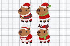 Christmas Capybara Elements 3D SVG and Clipart Product Image 2