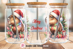 Christmas Tumbler Sublimation birds, 16 oz glass can wrap, Libbey 16 oz template, can glass beer