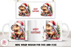 Christmas Mug Wrap For 11 oz and 15 oz, 3d Mug, Christmas Cozy Vibes Png