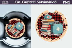 Big Bundle Car Coaster | Round Coaster Sublimation Product Image 12