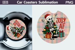 Christmas Car Coaster | Christmas Quote Round Coaster Product Image 1
