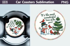 Christmas Car Coaster | Christmas Quote Round Coaster Product Image 1