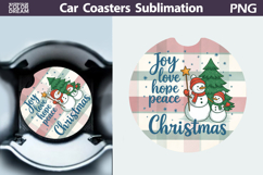 Christmas Car Coaster | Christmas Quote Round Coaster Product Image 1