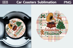 Christmas Car Coaster Bundle | Christmas Quote Round Coaster Product Image 3