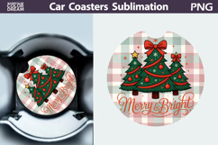 Christmas Car Coaster Bundle | Christmas Quote Round Coaster Product Image 4