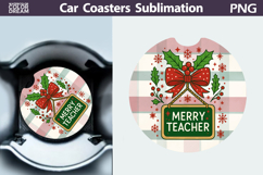 Christmas Car Coaster Bundle | Christmas Quote Round Coaster Product Image 5