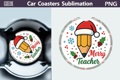 Christmas Car Coaster Bundle | Christmas Quote Round Coaster Product Image 6