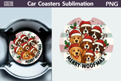 Christmas Car Coaster | Christmas Quote Round Coaster Product Image 1