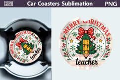 Christmas Car Coaster | Christmas Quote Round Coaster Product Image 1