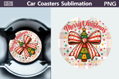 Christmas Car Coaster | Christmas Quote Round Coaster Product Image 1