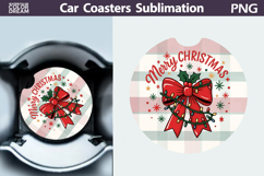 Christmas Car Coaster | Christmas Quote Round Coaster Product Image 1