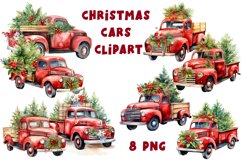 Christmas Car. Vintage Christmas Sublimation Product Image 1