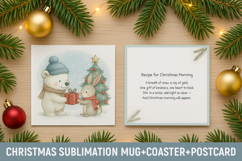 Christmas Mug. Christmas Coaster/ xmas Postcard Product Image 2