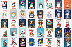 Christmas Card Bundle | Cute animals Merry Christmas card Product Image 2