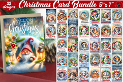 Christmas Card Bundle | Cute animals Merry Christmas card Product Image 14