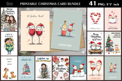 Funny Christmas Quotes|Printable Greeting Card Bundle Product Image 1