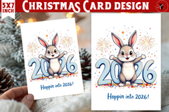 Cute Christmas Card | Christmas Rabbit Product Image 1