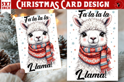 Cute Christmas Card | Christmas Lama Product Image 1