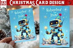 Cute Christmas Card | Christmas Robot Product Image 1