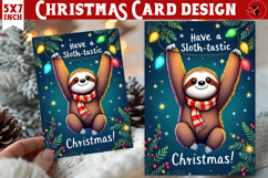 Cute Christmas Card | Christmas Sloth Product Image 1