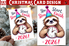 Cute Christmas Card | Christmas Sloth Product Image 1