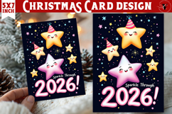 Cute Christmas Card | Christmas Stars Product Image 1