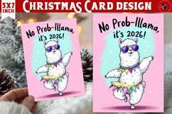 Cute Christmas Card | Christmas Lama Product Image 1