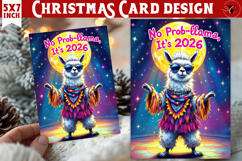 Cute Christmas Card | Christmas Lama Product Image 1