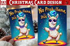 Cute Christmas Card | Christmas Lama Product Image 1