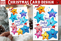 Cute Christmas Card | Christmas Stars Product Image 1