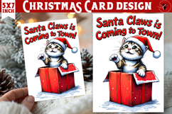 Cute Christmas Card | Christmas Kitty Product Image 1