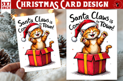 Cute Christmas Card | Christmas Kitty Product Image 1