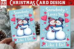 Cute Christmas Card | Christmas Snowman Product Image 1