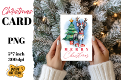 Cute Christmas dog card printable Product Image 1