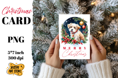 Cute Christmas dog card printable Product Image 1