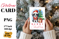 Cute Christmas dog card printable Product Image 1