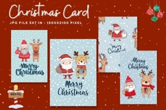 Merry Christmas Card Vintage Winter Snow Greeting Card_3 Product Image 1